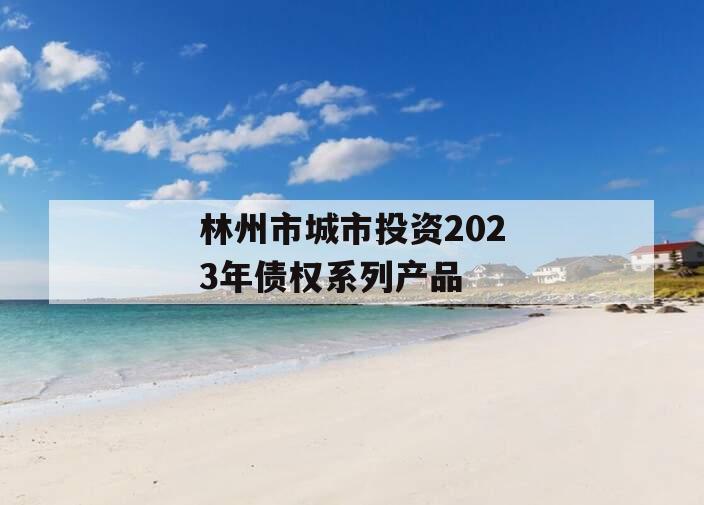 林州市城市投资2023年债权系列产品