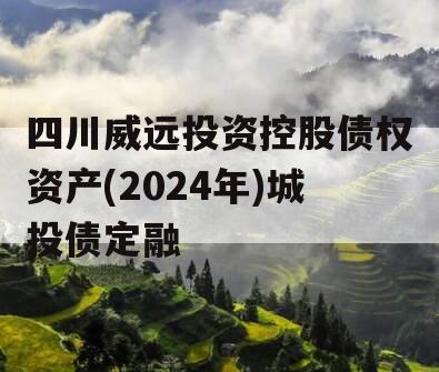 四川威远投资控股债权资产(2024年)城投债定融