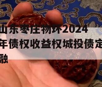 山东枣庄物环2024年债权收益权城投债定融