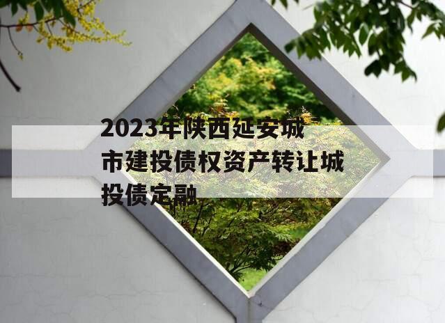 2023年陕西延安城市建投债权资产转让城投债定融