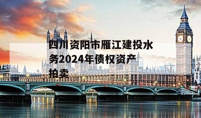 四川资阳市雁江建投水务2024年债权资产拍卖