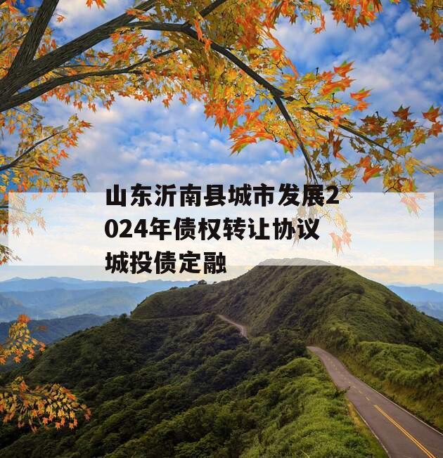 山东沂南县城市发展2024年债权转让协议城投债定融