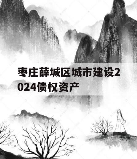 枣庄薛城区城市建设2024债权资产