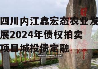 四川内江鑫宏态农业发展2024年债权拍卖项目城投债定融