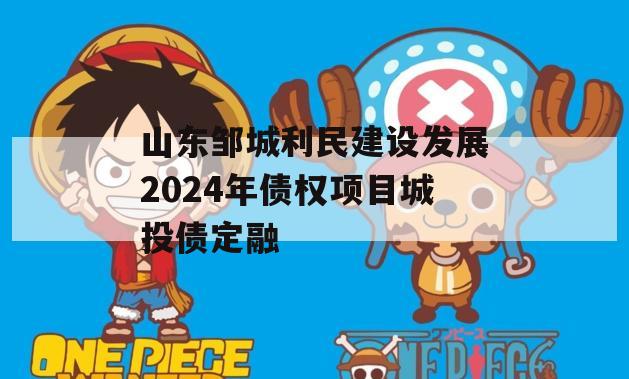 山东邹城利民建设发展2024年债权项目城投债定融