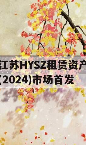 江苏HYSZ租赁资产(2024)市场首发