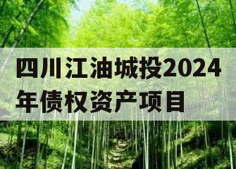 四川江油城投2024年债权资产项目