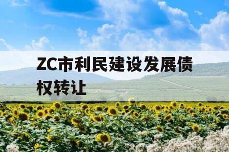 ZC市利民建设发展债权转让