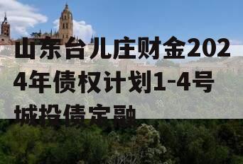 山东台儿庄财金2024年债权计划1-4号城投债定融