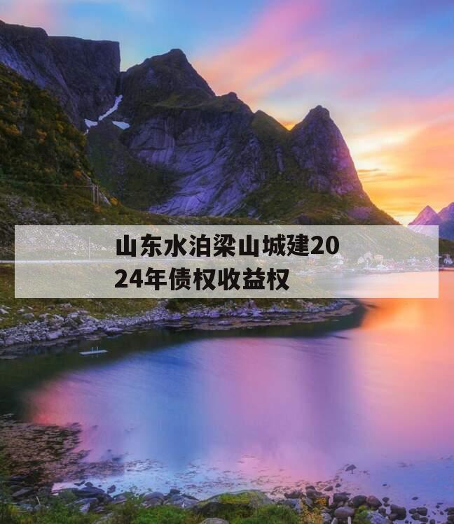 山东水泊梁山城建2024年债权收益权