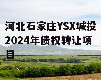 河北石家庄YSX城投2024年债权转让项目