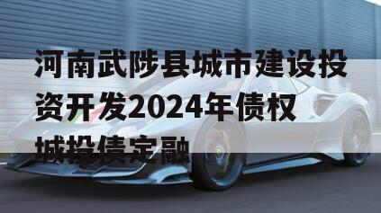 河南武陟县城市建设投资开发2024年债权城投债定融