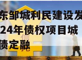 山东邹城利民建设发展2024年债权项目城投债定融