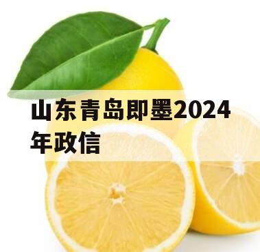 山东青岛即墨2024年政信