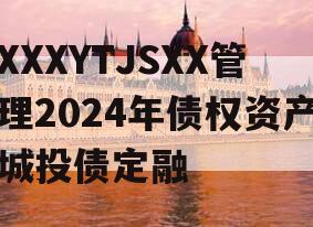 XXXYTJSXX管理2024年债权资产城投债定融