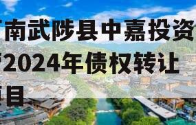 河南武陟县中嘉投资运营2024年债权转让项目