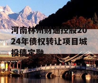 河南林州财通控股2024年债权转让项目城投债定融