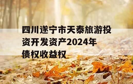 四川遂宁市天泰旅游投资开发资产2024年债权收益权