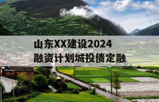 山东XX建设2024融资计划城投债定融