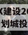 山东XX建设2024融资计划城投债定融