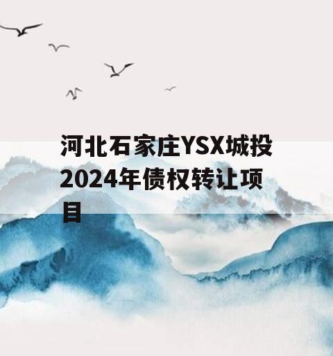 河北石家庄YSX城投2024年债权转让项目