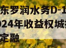 山东罗润水务D-1号2024年收益权城投债定融