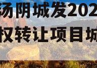 河南汤阴城发2024年债权转让项目城投债定融