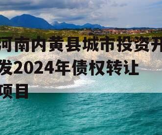 河南内黄县城市投资开发2024年债权转让项目