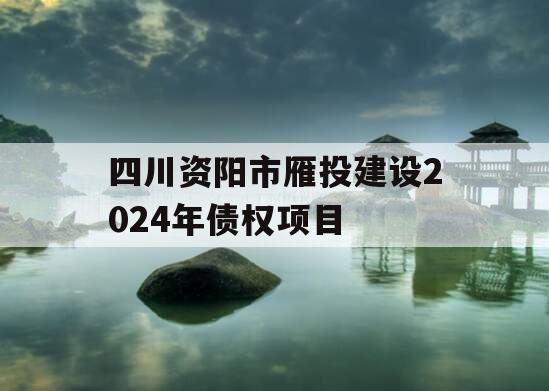 四川资阳市雁投建设2024年债权项目