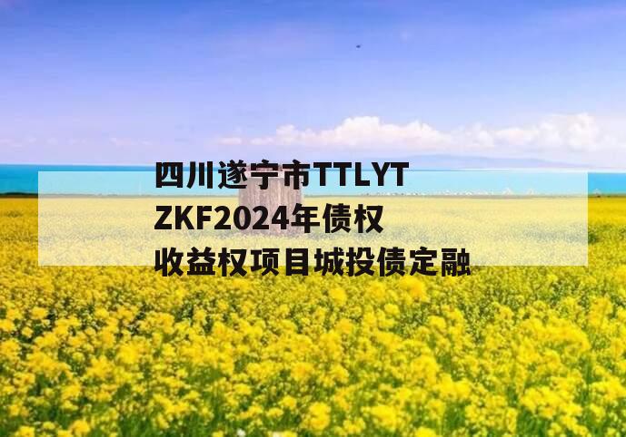 四川遂宁市TTLYTZKF2024年债权收益权项目城投债定融