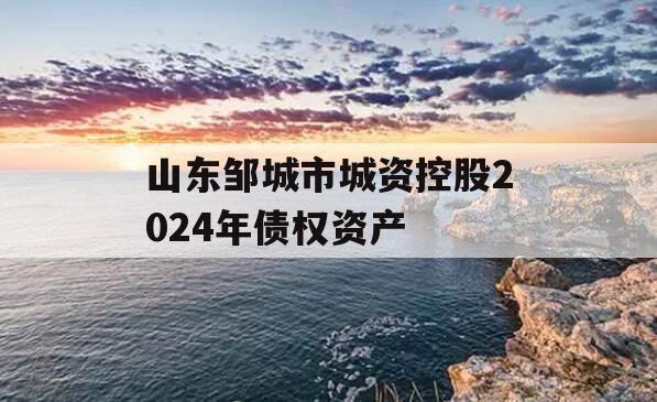 山东邹城市城资控股2024年债权资产