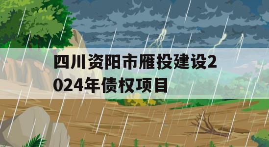 四川资阳市雁投建设2024年债权项目