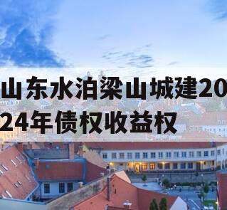 山东水泊梁山城建2024年债权收益权