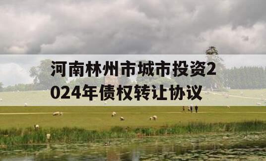 河南林州市城市投资2024年债权转让协议