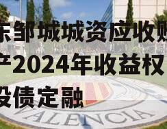 山东邹城城资应收账款资产2024年收益权城投债定融