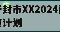 开封市XX2024融资计划