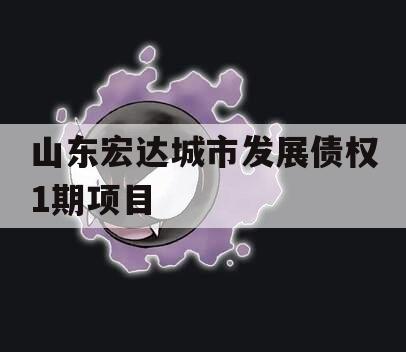 山东宏达城市发展债权1期项目