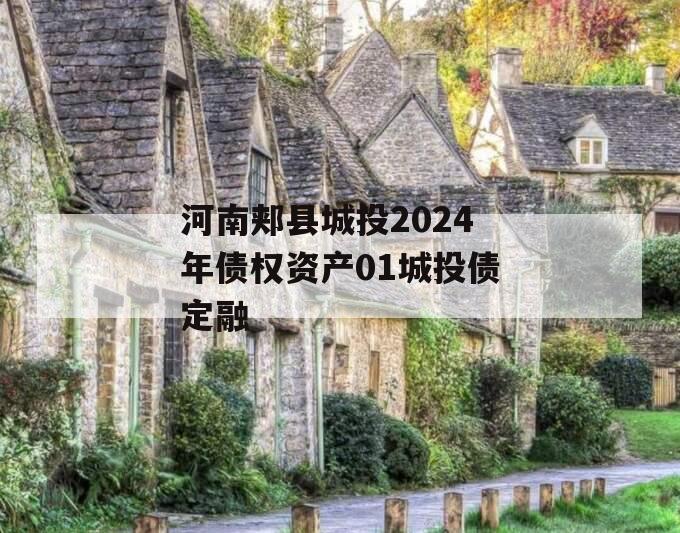 河南郏县城投2024年债权资产01城投债定融