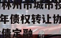 河南林州市城市投资2024年债权转让协议城投债定融