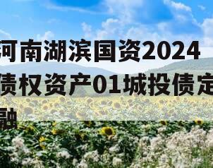 河南湖滨国资2024债权资产01城投债定融