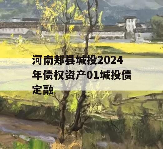 河南郏县城投2024年债权资产01城投债定融