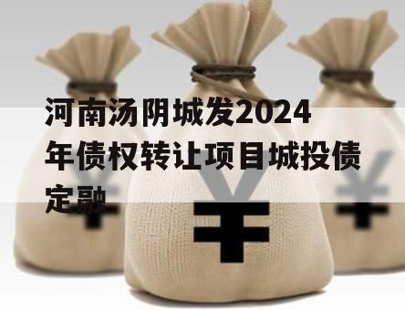 河南汤阴城发2024年债权转让项目城投债定融