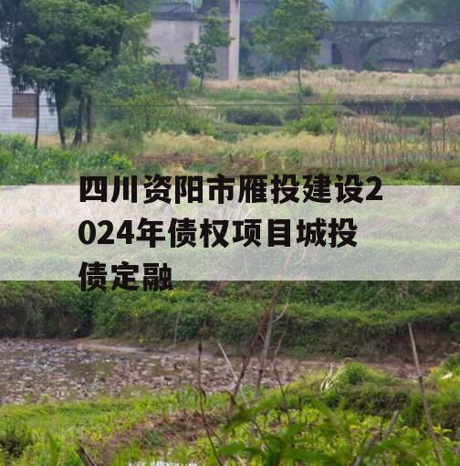 四川资阳市雁投建设2024年债权项目城投债定融