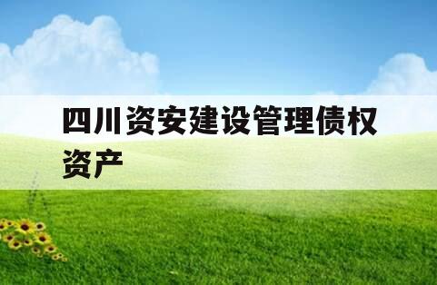 四川资安建设管理债权资产