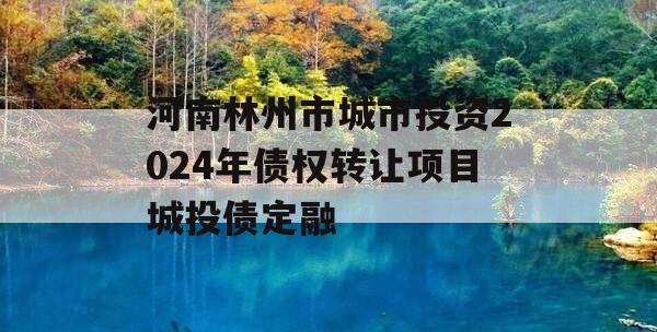 河南林州市城市投资2024年债权转让项目城投债定融