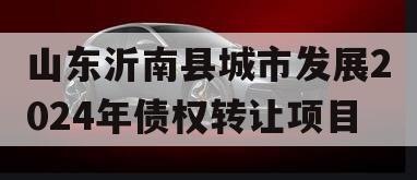 山东沂南县城市发展2024年债权转让项目