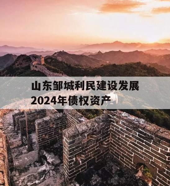 山东邹城利民建设发展2024年债权资产