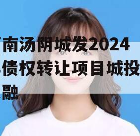 河南汤阴城发2024年债权转让项目城投债定融