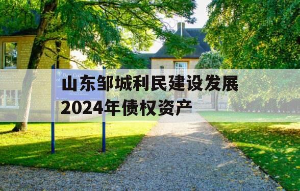 山东邹城利民建设发展2024年债权资产