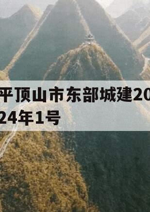 平顶山市东部城建2024年1号